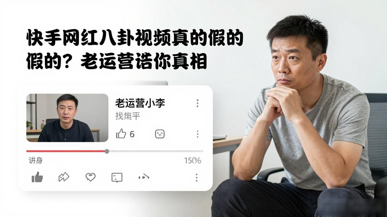 快手网红八卦视频真的假的？老运营告诉你真相